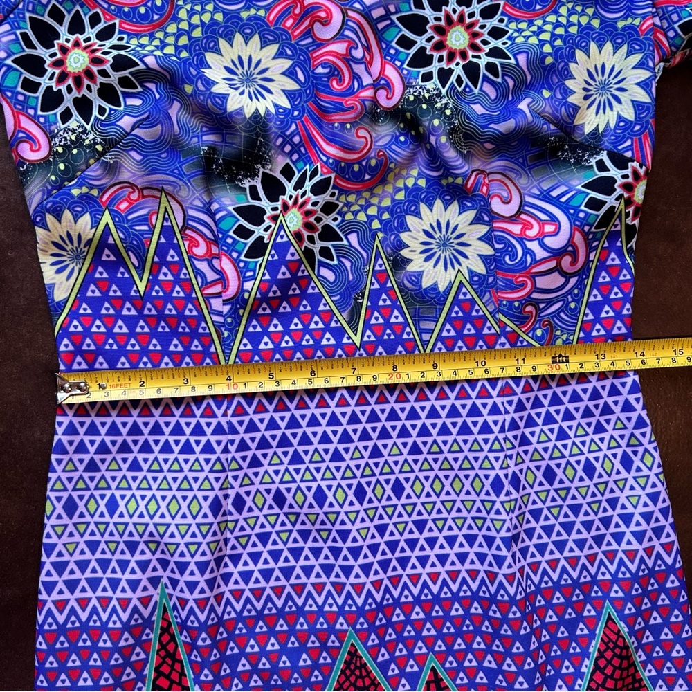 Mah Na Mah Na by Jen Kao vibrant psychedelic dress- size 8 - Picture 12 of 14